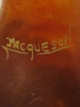 dame Jeanne verre peinte vintage