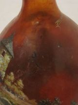 dame Jeanne verre peinte vintage