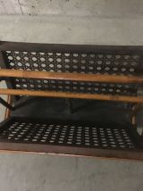 Porte-revues en rotin années 60