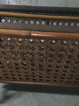 Porte-revues en rotin années 60