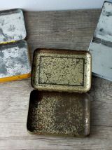 3  boîtes à pastilles en métal