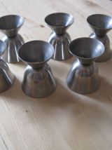 6 coquetiers inox vintage 