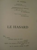 ancien livre un coup de dés jamais n abolira le hasard 1914.