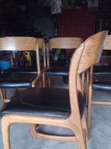 6 Chaises Baumann traineau 