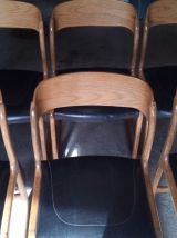 6 Chaises Baumann traineau 