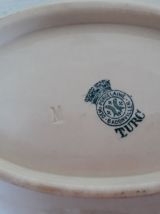 Soupière et 2 raviers en demi porcelaine Badonviller