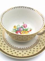 Tasse et soucoupe porcelaine de Limoges Raynaud &amp; Co