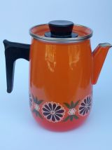 cafetière émaillée vintage français Aubecq