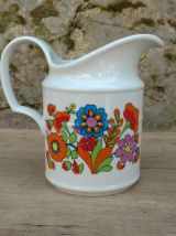 pichet fleuri en porcelaine de Bavière année 70