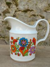 pichet fleuri en porcelaine de Bavière année 70