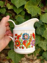 pichet fleuri en porcelaine de Bavière année 70