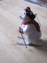 Boule de noel forme d'ours année 1980/1990 