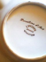 cendrier-vide poche porcelaine d'art de limoges