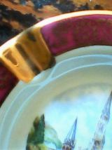 cendrier-vide poche porcelaine d'art de limoges
