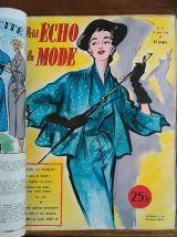 Lot de 15 revues "Le petit écho de la mode" 1954