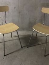 Paire de chaises en formica années 70