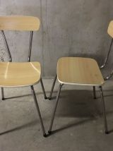 Paire de chaises en formica années 70