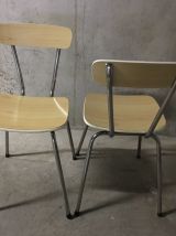 Paire de chaises en formica années 70