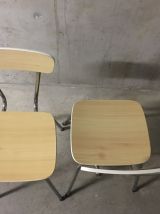 Paire de chaises en formica années 70