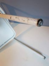 chaise vintage tout métal blanche dans son jus