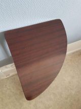 étagère d'angle en formica vintage et structure en métal 