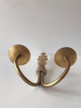 Applique murale vintage dorée grande feuille