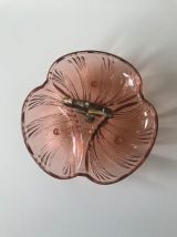 Plat art déco en cristal rose Bayel