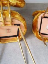 paire de chaises moumoute Pelfran en fourrure synthétique