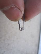 ancienne broche argent serti d'une hématite