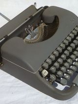 Machine a écrire portative Japy metal gris anthracite 1960