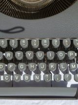 Machine a écrire portative Japy metal gris anthracite 1960