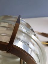 Rare lampe BBT  numérotée en bronze et lentille en verre