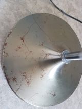 lampadaire  opalines pied métal chromé année 1974