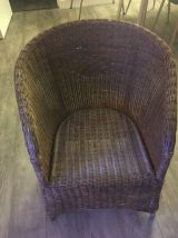 Fauteuil en osier vintage