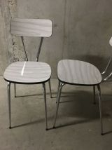 Paire de chaises en formica années 60