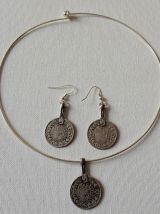 Parure ras du cou avec boucles oreilles                     