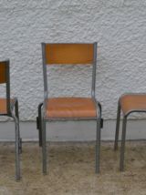Chaises scolaires des années 70 lot de 3