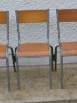 Chaises scolaires des années 70 lot de 3