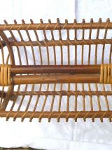 porte-revue  en rotin  , vintage année  60-70