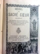  Missel du  Sacré Coeur vintage couverture cuir broché