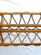 porte revue  en osier , vintage