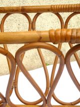 porte revue  en osier , vintage