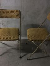 Paire de chaises de salon pliantes années 60