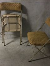Paire de chaises de salon pliantes années 60