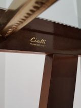 Console Ciatti, bois, verre et métal