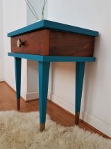 Chevet à tiroir plaqué noyer