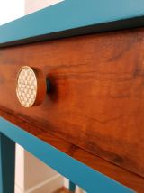 Chevet à tiroir plaqué noyer