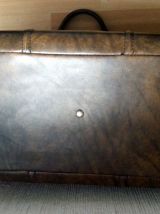 sac de voyage en cuir vintage années 60