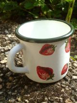 lot de 6 tasses en tole émaillée ,vintage