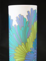 Vase rosenthal floral cylindrique porcelaine 